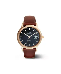 Унисекс автоматические часы из натуральной итальянской хромовой кожи коричневого цвета, 40 мм Daniel Wellington 22196845
