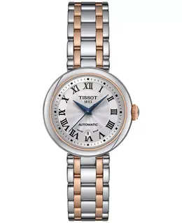 Женские часы Bellissima с двухцветным браслетом из нержавеющей стали с PVD-покрытием, 29 мм Tissot 13458678