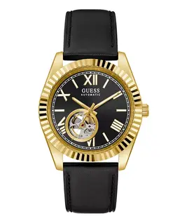Мужские часы с автоподзаводом в черно-золотом тоне, 42mm Guess 23608162