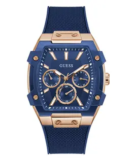 Мужские многофункциональные часы Blue Rose Gold Tone, 44mm Guess 23513212