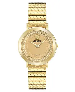 Женские наручные часы Swiss Delphinus с позолоченным браслетом 35 мм Versace 23635955