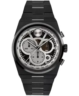 Мужские часы Bold Quest Swiss Quartz Chrono с ионным покрытием, черная сталь, 40 мм Movado 23786063