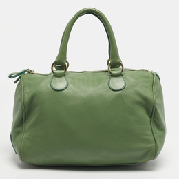 Valentino Green Leather Boston Bag 1251490