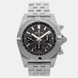 Pre-Owned Breitling Chronomat B01 AB0115101F1A1 Grey Dial Stainless Steel Men's Automatic Chronograph