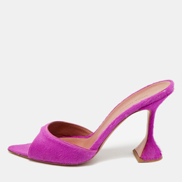 Amina Muaddi: Фиолетовые сандалии 