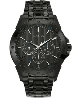 Bulova Classic Black Dial Black Stainless Steel Men's Watch 98c121