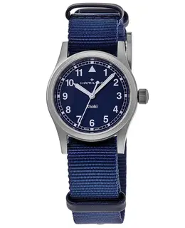 Hamilton Khaki Field Quartz 33mm Blue Dial Fabric Strap Women's Watch Model H69301940