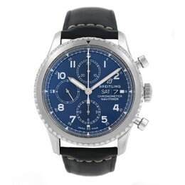 Pre-owned Breitling Navitimer 8 Chronograph Automatic Chronometer Blue Dial Mens Watch a13314