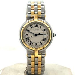 Pre-owned Cartier Panthere Quartz Silver Dial Ladies Watch 183964