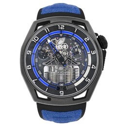 HYT Hastroid h02754-a Meca Fluidic Technology Hand Wind Black Dial Mens Watch