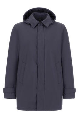 HERNO: Синий пуховик 