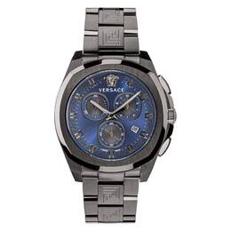 Versace Geo Chrono Quartz Blue Dial Mens Watch vez800521