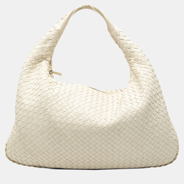 Bottega Veneta White Medium Nappa Intrecciato Veneta Hobo 1251259