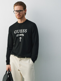 Guess: Чёрный свитер 