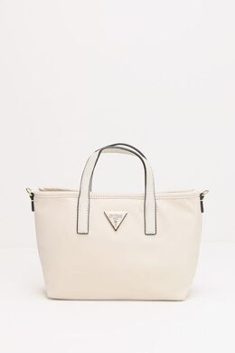 Guess: Бежевая сумка 