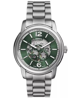 Мужские автоматические часы Heritage из нержавеющей стали, 43 мм Fossil 18843182