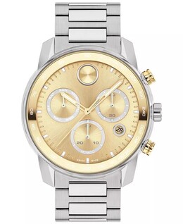 Мужские швейцарские часы с хронографом Bold Verso с браслетом из нержавеющей стали, 44 мм Movado 14121255