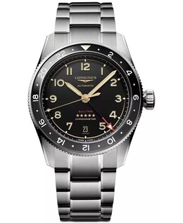 Мужские швейцарские автоматические часы Spirit Zulu Time серебристого цвета с титановым браслетом, 39 мм Longines 19451455