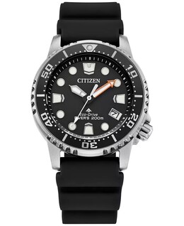 Часы Eco-Drive унисекс Promaster Dive с черным ремешком, 37 мм Citizen 16473221