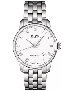 Мужские швейцарские автоматические часы Baroncelli с браслетом из нержавеющей стали 38 мм Mido 16589498