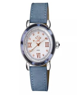 Женские часы Marsala Tortoise, швейцарские кварцевые, итальянские, голубые, с кожаным ремешком, 36 мм Gevril 14603955