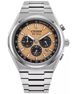 Eco-Drive Мужские часы с хронографом Zenshin Super Titanium с браслетом 43 мм Citizen 18925718