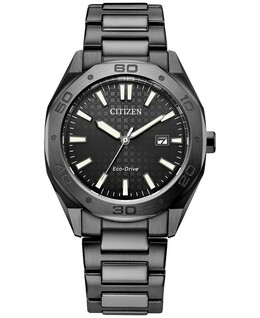 Eco-Drive Мужские часы Weekender серого цвета с браслетом из нержавеющей стали, 41 мм Citizen 18925713