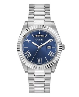 Мужской браслет из нержавеющей стали серебристого цвета, часы с календарем и датой, 42 мм Guess 14802561