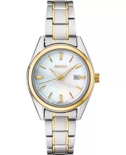 Женские двухцветные часы-браслет из нержавеющей стали Essentials 29,8 мм Seiko 10536636