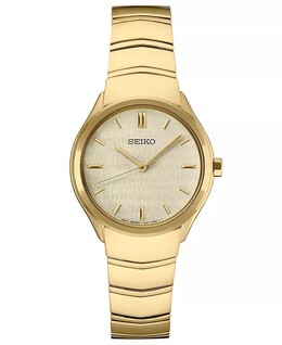 Женские часы Essentials с золотистым браслетом из нержавеющей стали, 30 мм Seiko 16727465