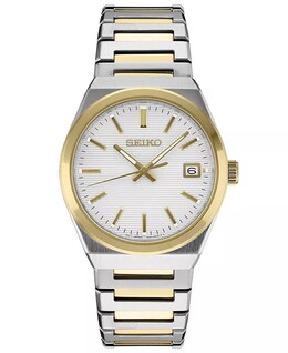 Мужские двухцветные часы-браслет из нержавеющей стали Essentials 39 мм Seiko 16727469