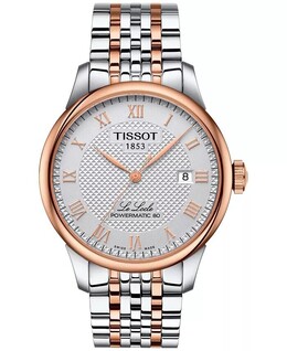 Мужские швейцарские автоматические часы Le Locle с двухцветным браслетом из нержавеющей стали, 39 мм Tissot 4767514