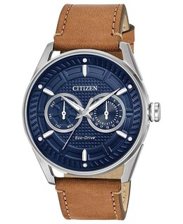 Мужские часы Drive from Citizen Eco-Drive 42 мм с коричневым кожаным ремешком 4873358