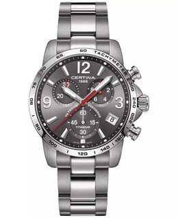 Мужские швейцарские часы с хронографом DS Podium с титановым браслетом, 41 мм Certina 16224991