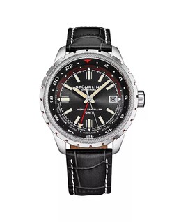 Часы Global Voyager 1014 GMT 42 мм с мировым таймером Stuhrling 19268701
