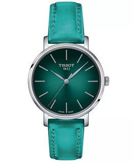Женские швейцарские часы Everytime Green с ремешком из искусственной кожи, 34 мм Tissot 14832329