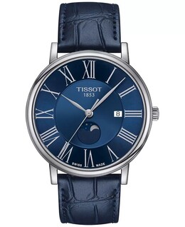 Мужские часы Carson Premium Gent Moonphase с синим кожаным ремешком, 40 мм Tissot 13458673