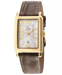 Женские мини-часы Avenue of Americas с швейцарским кварцевым коричневым итальянским кожаным ремешком, 25 мм x 32 мм Gevril 15240703