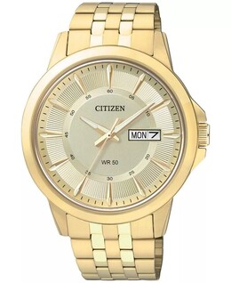 Мужские золотистые часы-браслет из нержавеющей стали 41 мм BF2013-56P Citizen 2183457