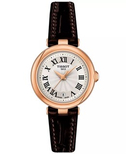 Женские швейцарские часы Bellissima с коричневым кожаным ремешком, 26 мм Tissot 12401883