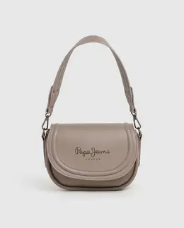 Женская сумка через плечо Crisha Code с клапаном с логотипом и двойным ремнем Pepe Jeans, серый a54999139 | gris