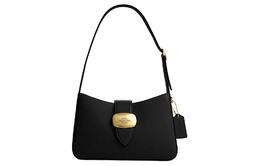 Кожаная сумка через плечо Eliza Cow черная Coach cp004-imblk