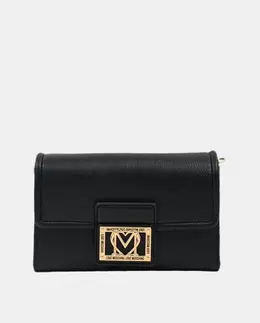 Черный клатч со съемным цепочным ремнем Love Moschino a55648683 | negro