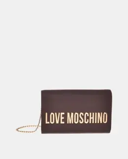 Черный клатч со съемным цепочным ремнем Love Moschino a55648689 | marrón oscuro