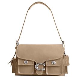 CargoSoft Tabby Кожаная байкерская сумка через плечо, дамская сумка среднего размера цвета хаки Coach cu124-lhsbm