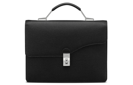 Кожаная сумка-портфель Christian Dior большая мужская черная 1gabr142ymj-h43e