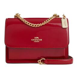 Кожаная сумка через плечо Klare Patent Leather с кожаной отделкой Crossbody, женская Coach cv425-imred