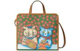 Сумка-тоут из холста с кожаными деталями, детская сумка через плечо Gucci 630542-ur4an-3762