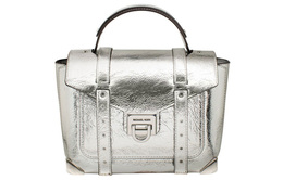 Кожаная сумка-портфель Манхэттен, через плечо, женская серебристая Michael Kors 35h1sncs6m-silver