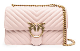 Сумка через плечо из кожи наппа, женская, розовая Pinko 100941-a0gk-o81q